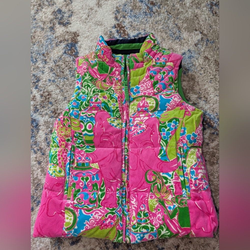 Lilly Pulitzer Reversible Down Vest size 8
